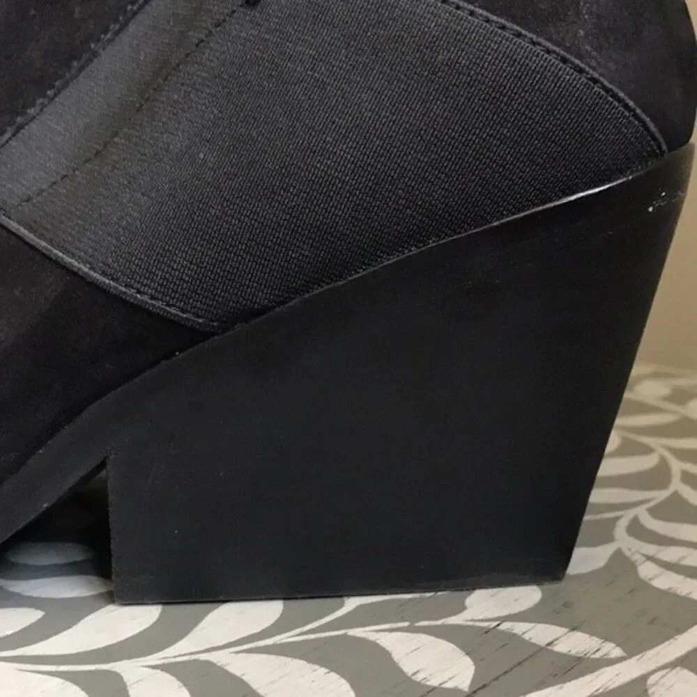Eileen Fisher Black Leather Ankle Boots sz 7